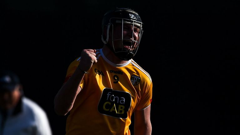 Keelan Molloy celebrates his goal on the stroke of half-time