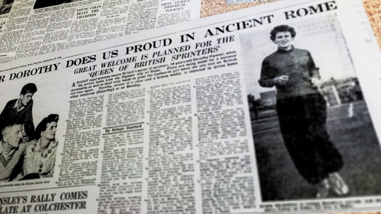 Coverage of Dorothy Hyman's success in the 1960 Olympics in the Barnsley Chronicle (reproduced with kind permission from Barnsley Archives)