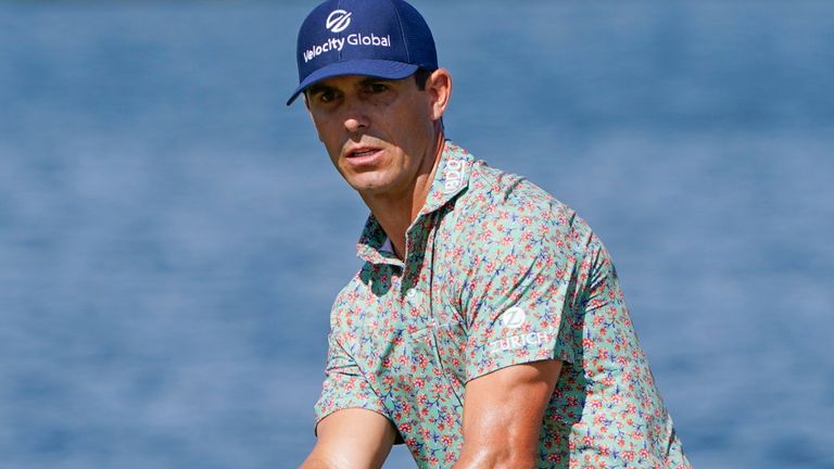 Billy Horschel birdied the 18th to move into a share of the lead