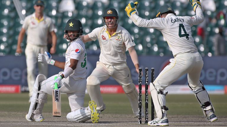 The best of the action from the fifth day of the third Test in Lahore as Australia clinched a series win over Pakistan