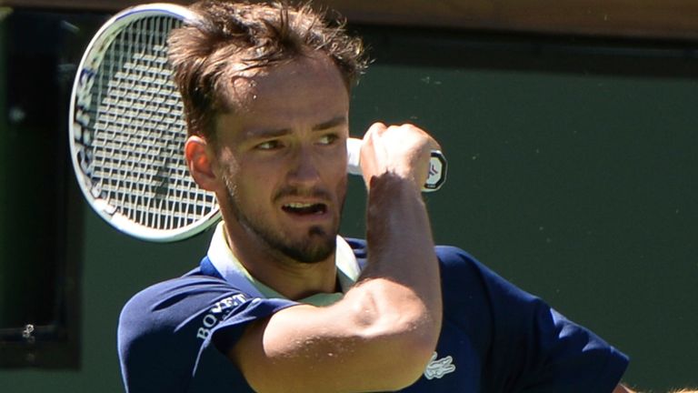 Daniil Medvedev will lose his world No 1 ranking on Monday after defeat at Indian Wells