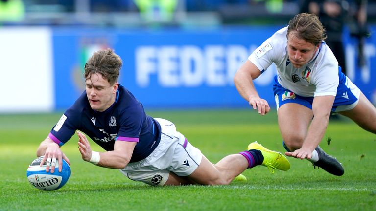 Darcy Graham scored Scotland's fourth try, wrapping up the bonus-point 