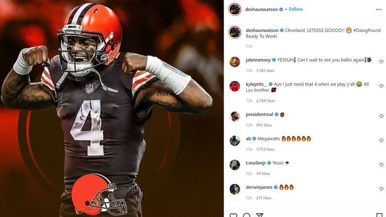 Watson confirmed his trade to the Cleveland Browns on social media over the weekend