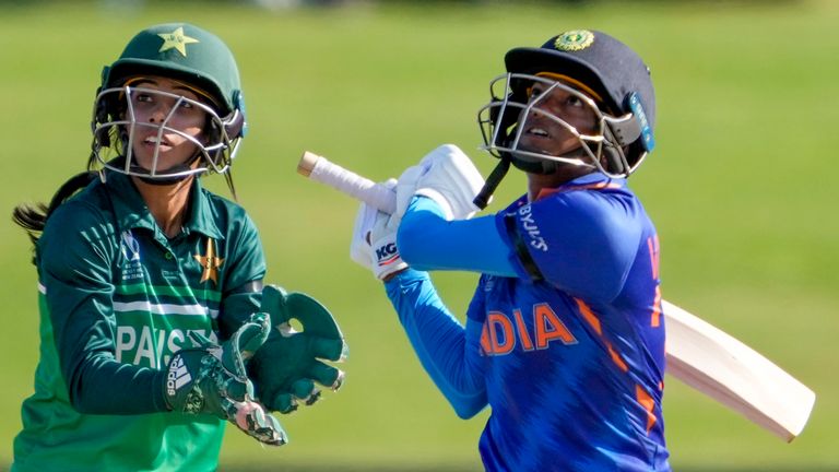 Pooja Vastrakar hit a career-best 67 to help India recover from a middle-order batting collapse