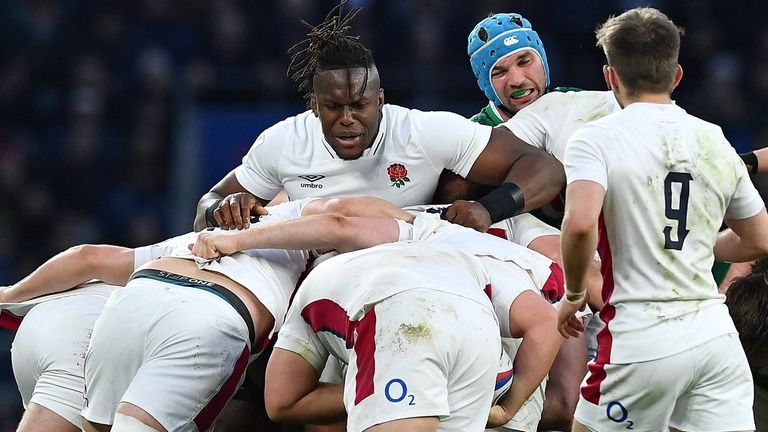 Maro Itoje was a major thorn in Ireland's side during the match 