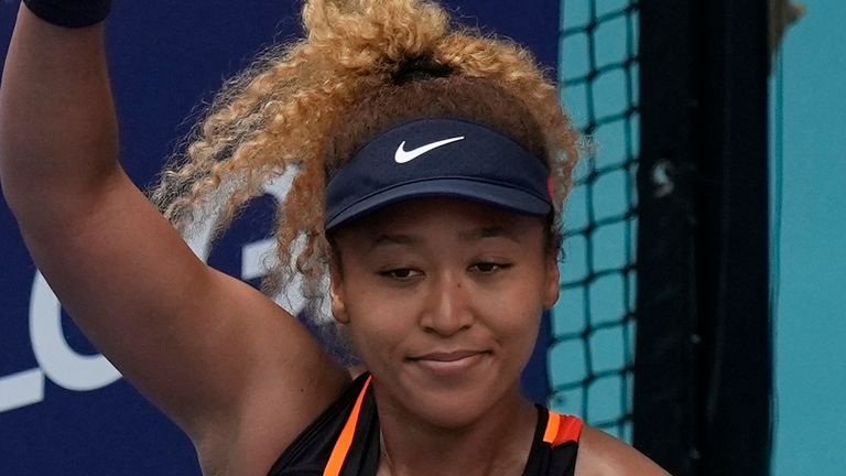 The Miami tournament is only Osaka's second event after a third round exit at the Australian Open.