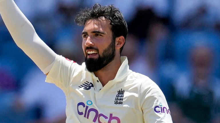 Saqib Mahmood made his England Test debut against West Indies in March