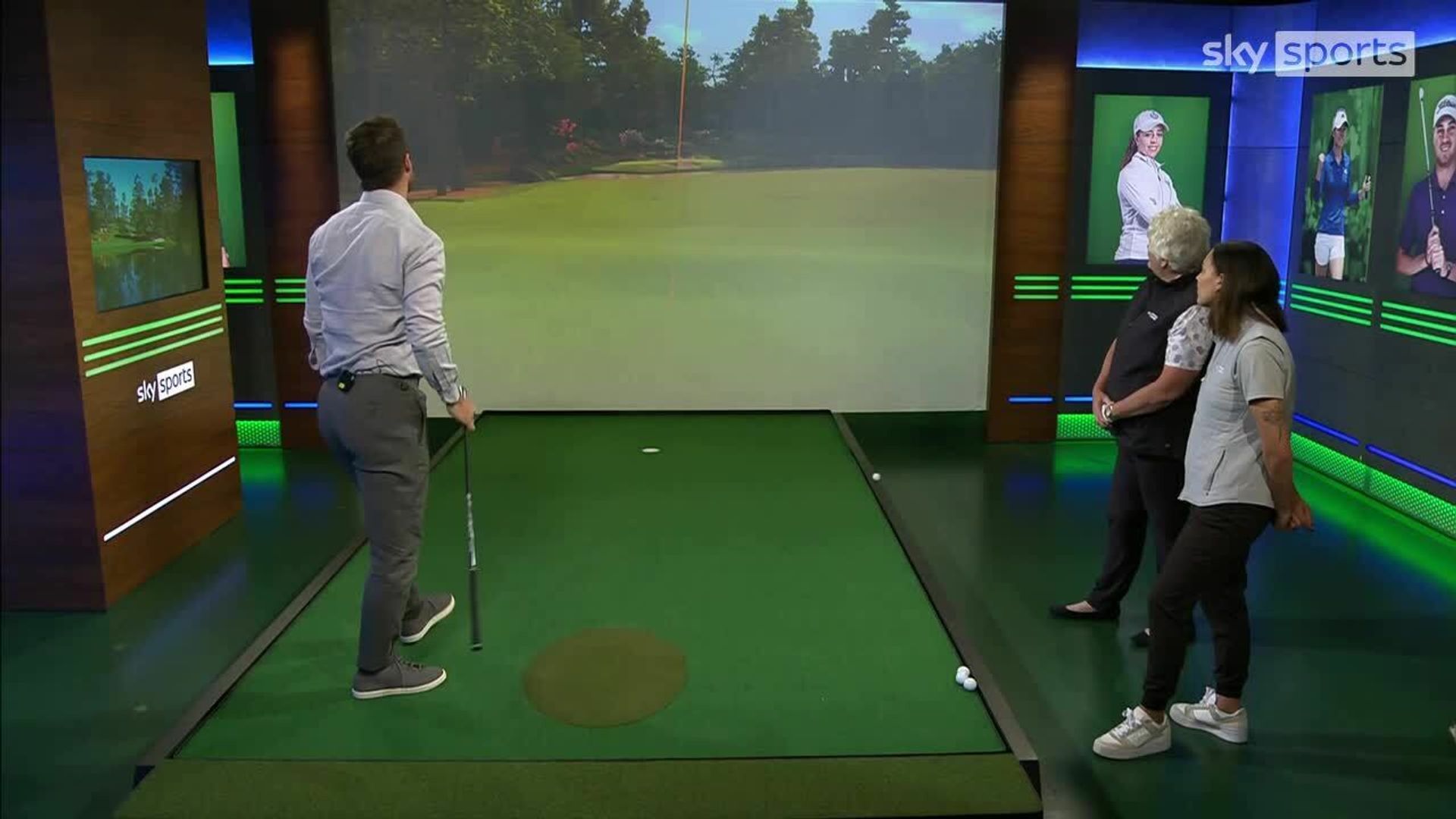 Redknapp and Davies take on famous Augusta 12th!