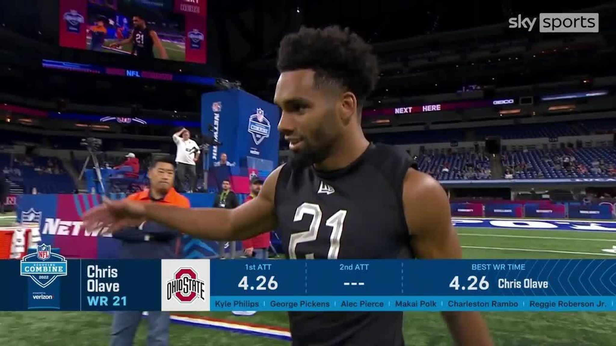 Chris Olave's 2022 NFL Scouting Combine workout, Video, Watch TV Show