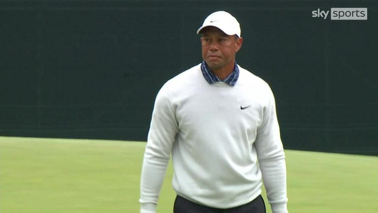 Woods' hopes of winning a sixth Masters evaporated in the fifth with a gruesome four-putt double bogey