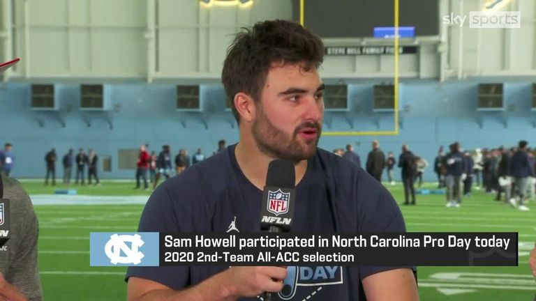 North Carolina Tar Heels quarterback Sam Howell reminisces about his professional day in North Carolina and explains how he adjusts to the NFL.