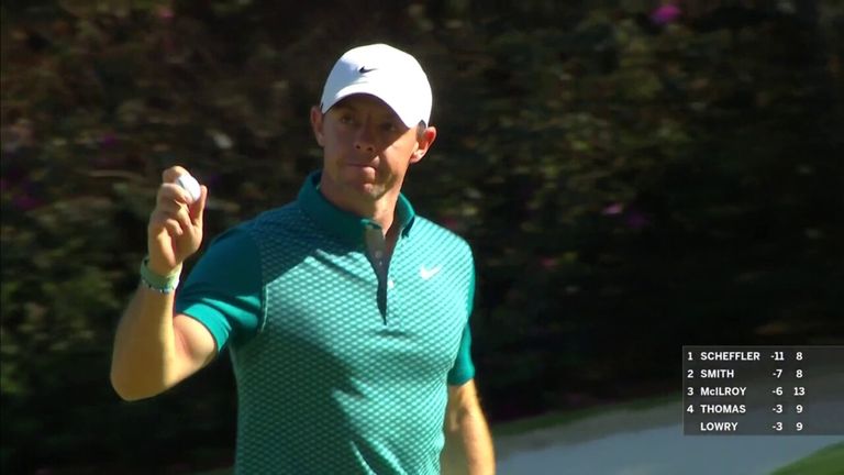 Rory McIlroy eagles the 13th to get to SEVEN under for his final round and put the pressure on the leaders!