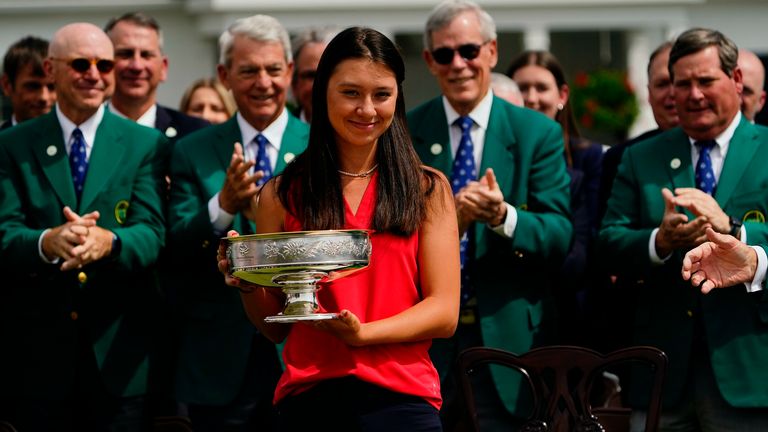 Augusta National Women's Amateur winner Anna Davis said she has struggled to process her 'insane' 24 hours after winning the 2022 tournament 