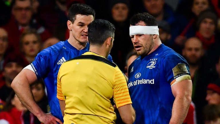 Loosehead prop Cian Healy was the first Leinster player to spend time off the park, as he was yellow carded for a high tackle