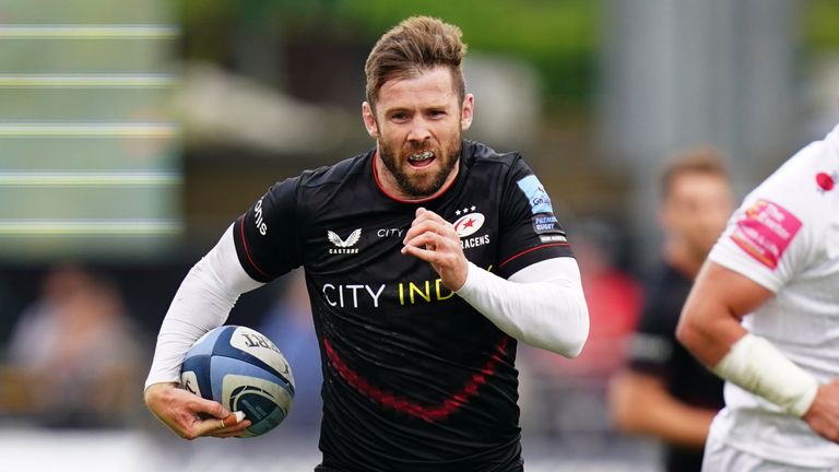 Elliot Daly scored one of four tries as Saracens beat Exeter in Sunday's Premiership 