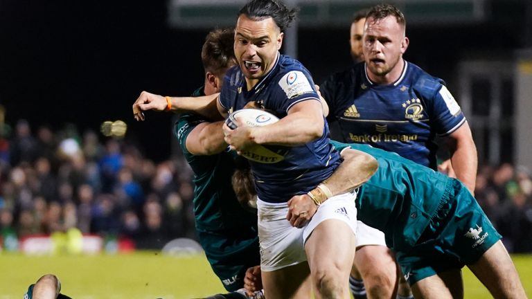 Leinster's James Lowe scored two tries in the space of four minutes as they defeated Connacht in the Heineken Champions Cup first-leg