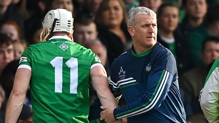 Cian Lynch leaves the field of play