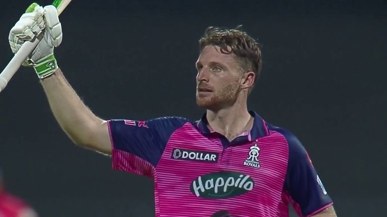 Jos Buttler smashed an incredible 116 runs off 64 balls for Rajasthan Royals in the IPL against Delhi Capitals