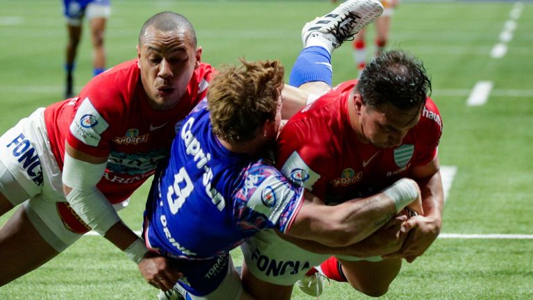 Racing 92 overcame Stade Francais to reach the Heineken Champions Cup quarter-final