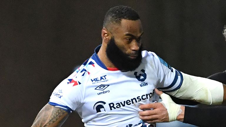 Semi Radradra made the only attempt as Bristol grabbed a narrow win in the Champions Cup Round of 16 first leg in Sale 
