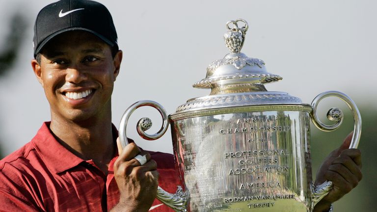 Woods is a four-time winner of the Wanamaker Trophy