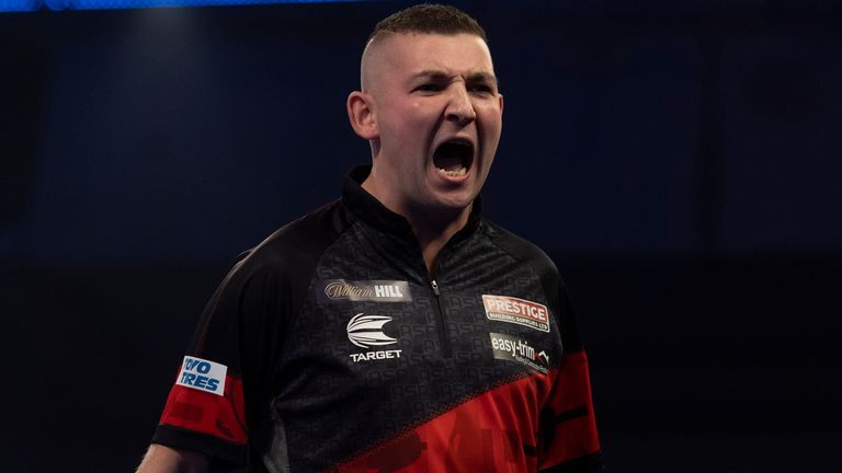 Nathan Aspinall produced an inspirational display to claim Players Championship 13 in Barnsley