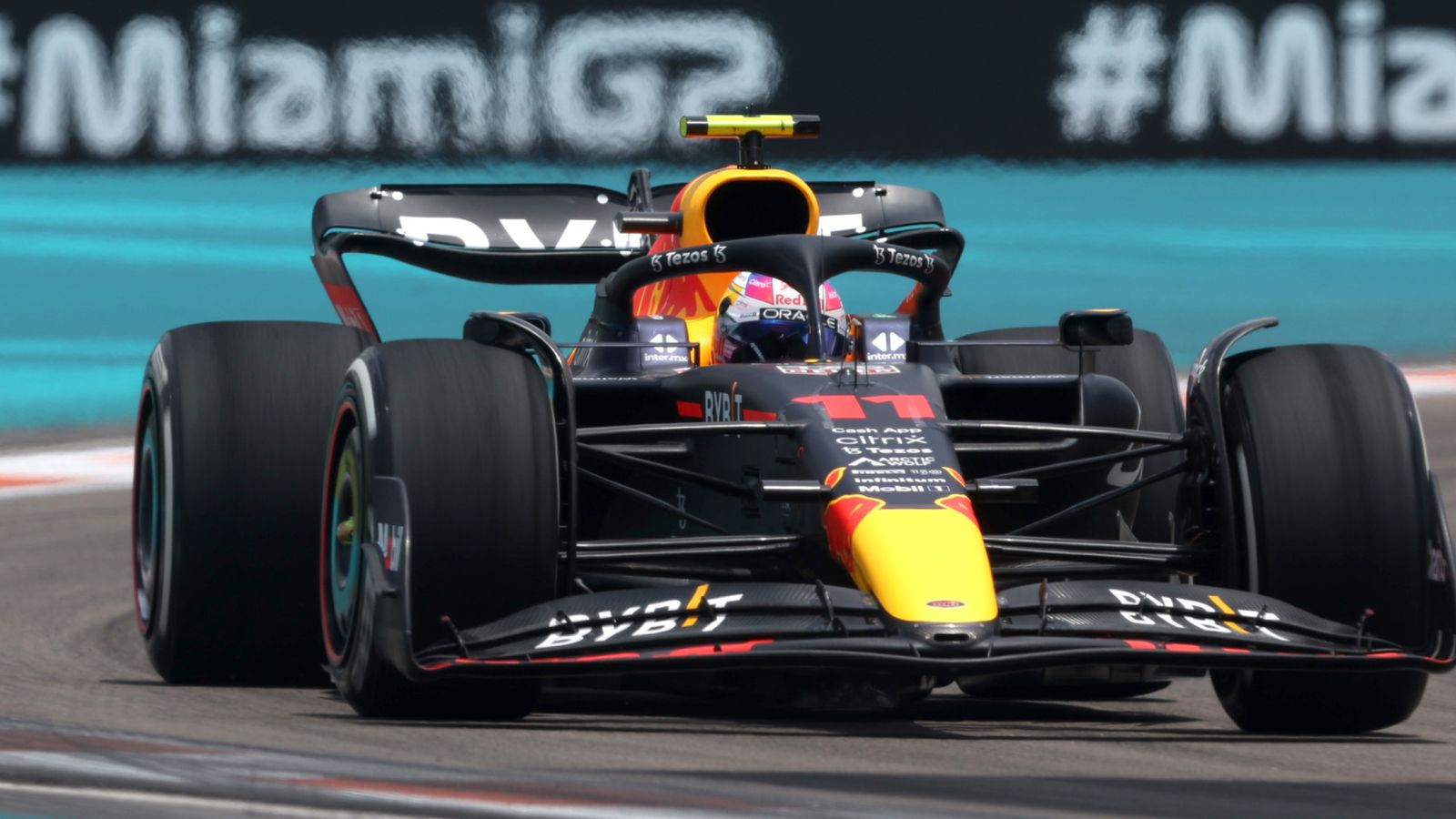 Miami GP: Sergio Perez tops Charles Leclerc and Max Verstappen in Practice Three as Mercedes drop back