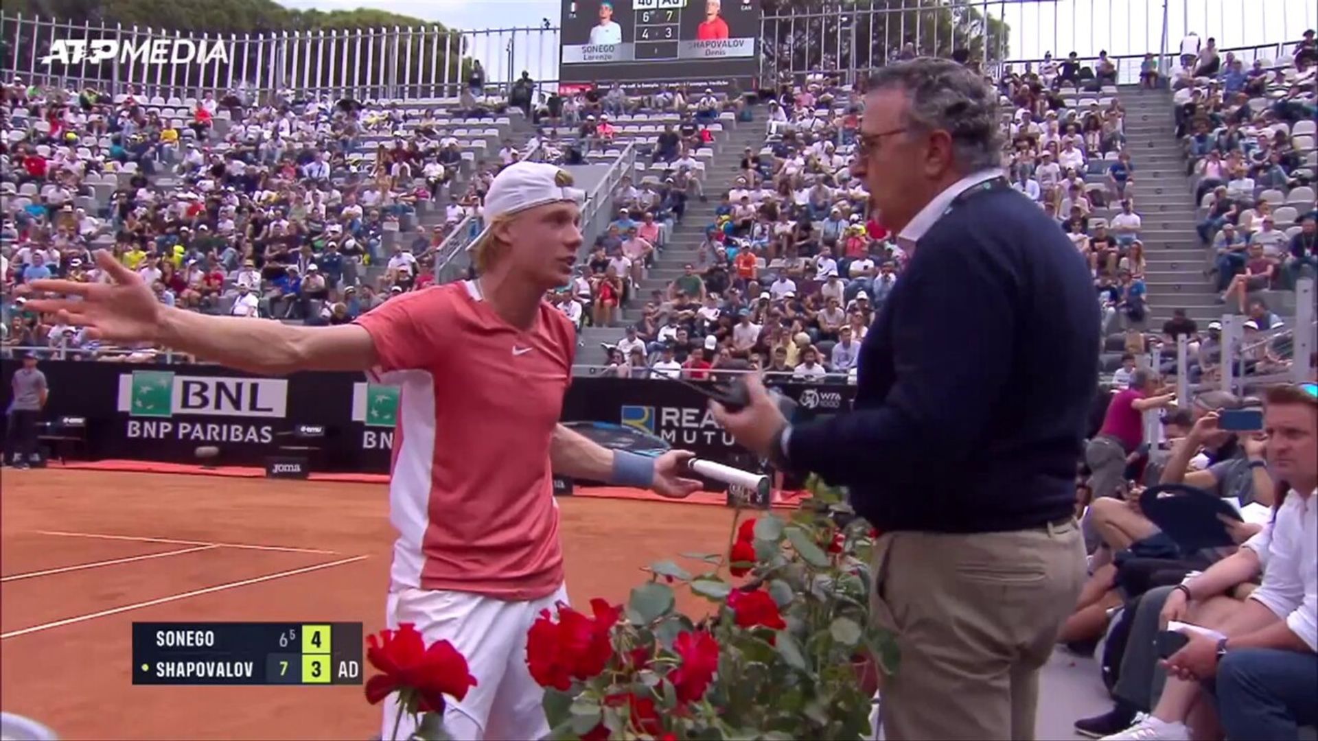 Shapovalov's expletive outburst at Rome crowd!