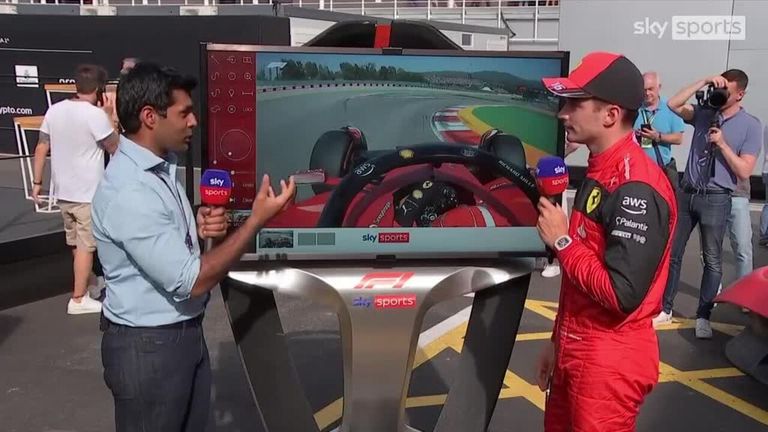 Ferrari's Charles Leclerc joins Karun Chandhok at the SkyPad to look back at his pole lap in qualifying for the Spanish Grand Prix