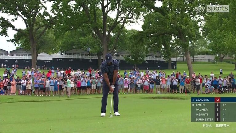 Woods birdied the 10th hole, his first, during the first round