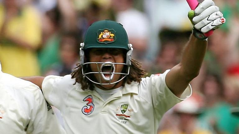 Symonds celebrates scoring a superb century against England in the Boxing Day Test at the MCG in 2006
