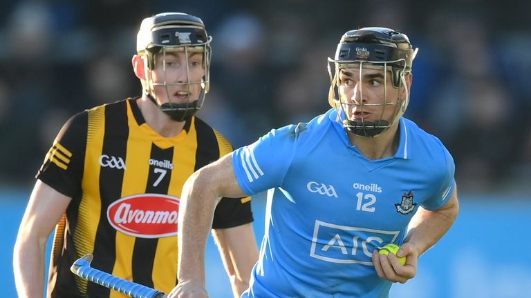 Danny Sutcliffe of Dublin in action against David Blanchfield of Kilkenny during the National League