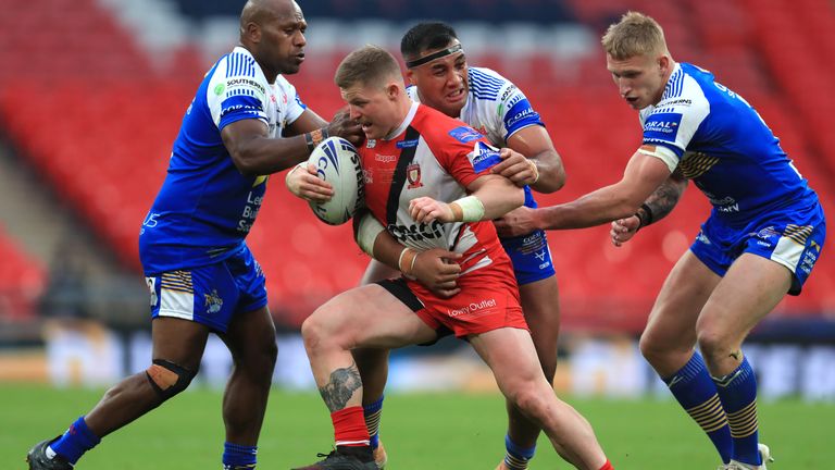 Yates played for Salford in the Challenge Cup final behind closed doors in 2020
