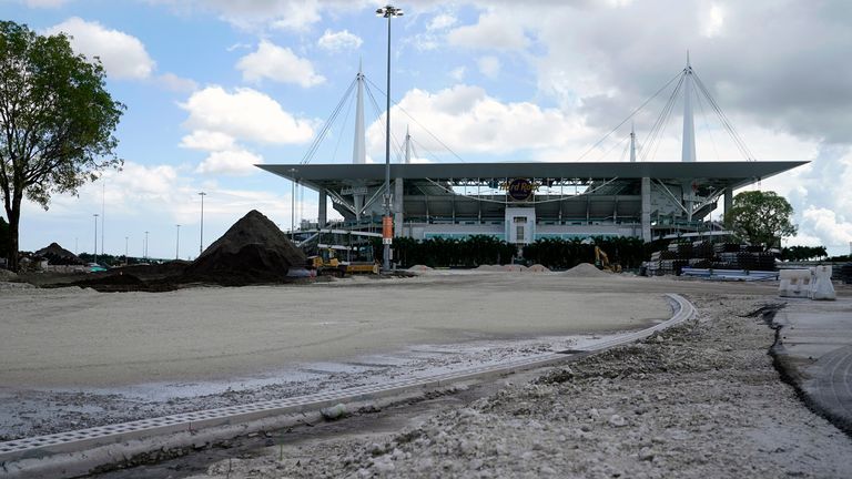                 In recent months, preparations have been made around Hard Rock Stadium in Miami.