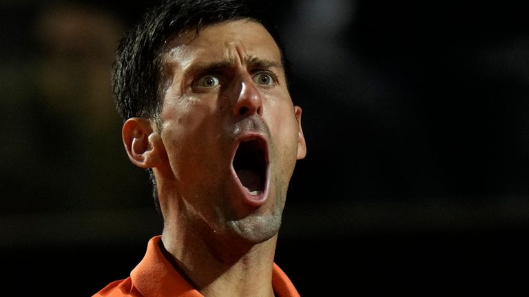Novak Djokovic is through to the ATP Masters 1000 final in Rome