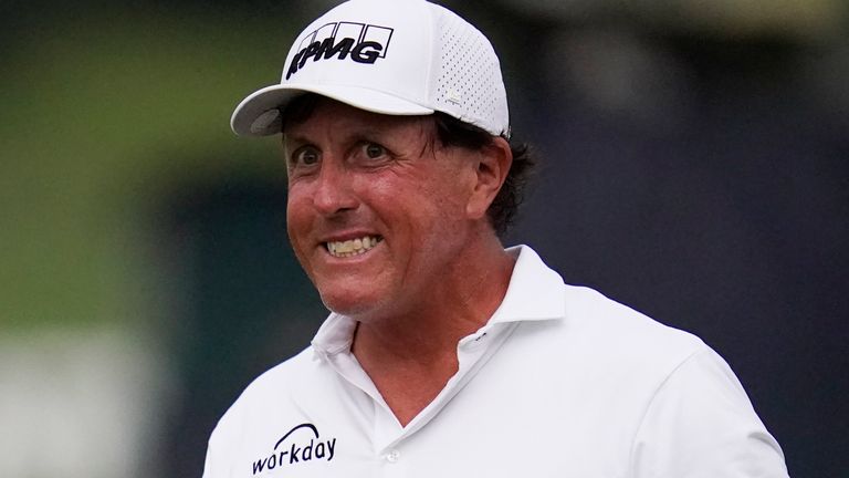 Phil Mickelson has endured a turbulent year since becoming the oldest major champion at last year's PGA Championship