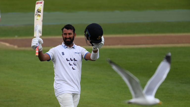 Pujara has been piling up the runs for Sussex this season
