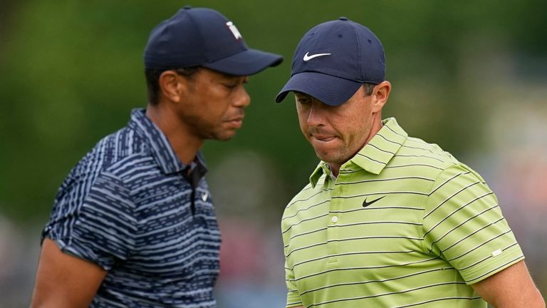 Woods played alongside Rory McIlroy in the first two rounds of the PGA Championship