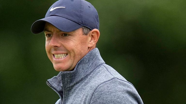 Rory McIlroy is nine shots off the pace after a third-round 74