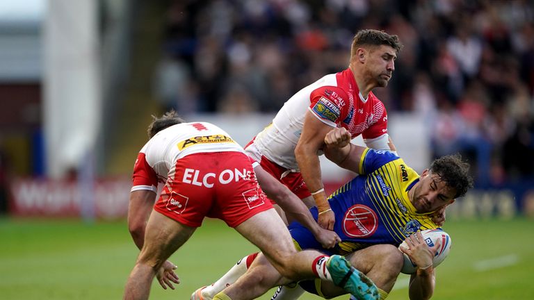 Highlights of the match between Warrington Wolves and St Helens in the Betfred Super League