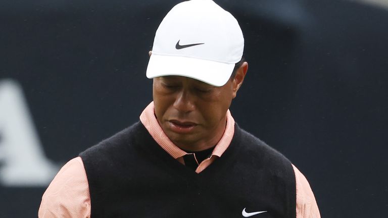 Tiger Woods heads into Sunday's final day on 12 over