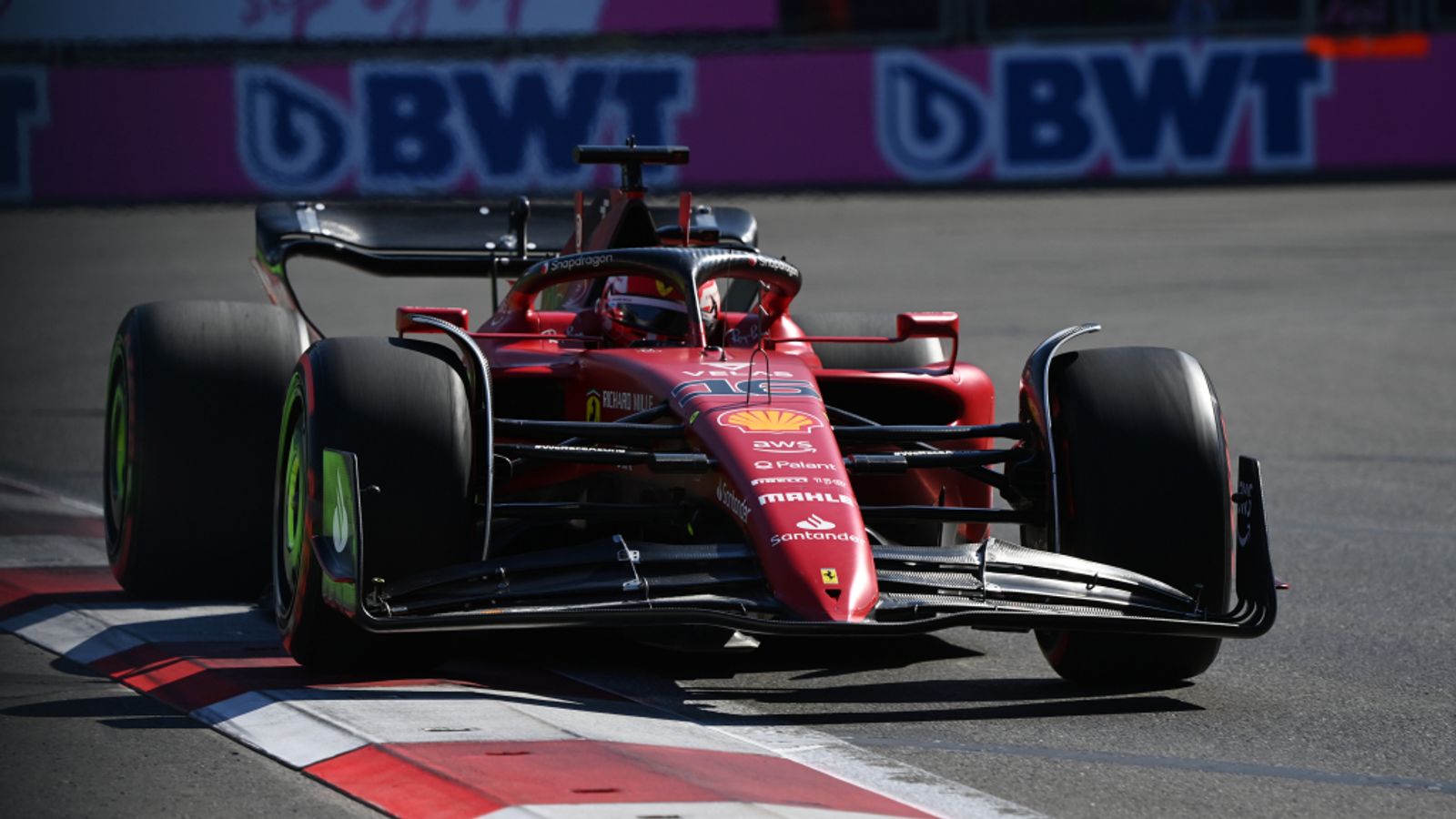 Azerbaijan GP qualifying: Ferrari’s Charles Leclerc beats Red Bull’s Sergio Perez to pole in Baku