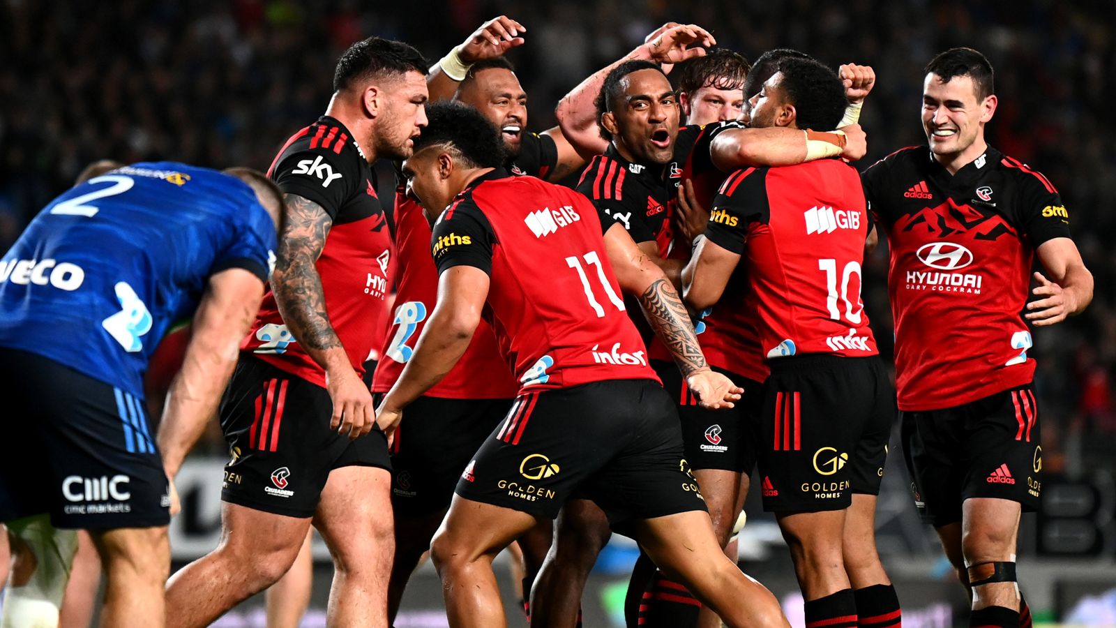 Super Rugby Pacific Final: Crusaders dominate Blues during 21-7 victory in Auckland to claim 11th title
