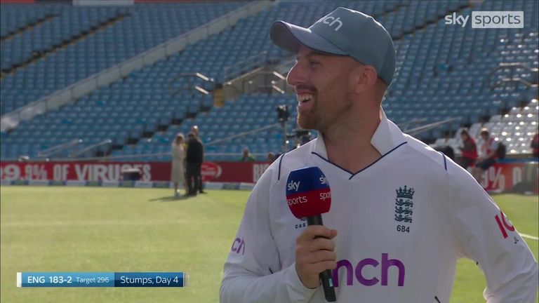 Jack Leach gave his thoughts at the end of day four of the third Test against New Zealand, after the spin bowler secured back-to-back fifers.
