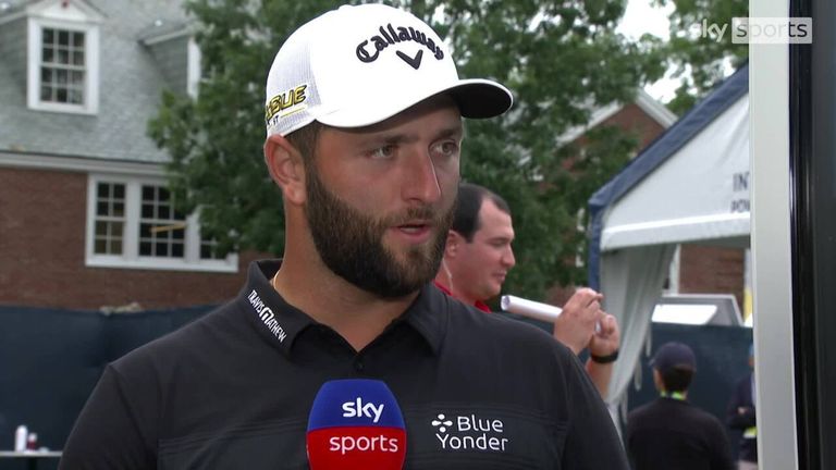 Jon Rahm was happy with his one-under-par opening round at the US Open which included a huge birdie on the 18th