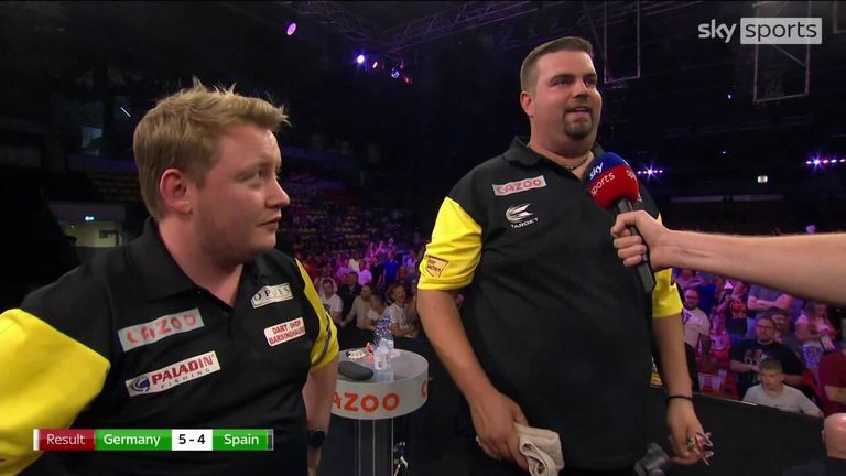 Gabriel Clemens says the home fans helped them to get over the line in their first-round clash at the World Cup of Darts