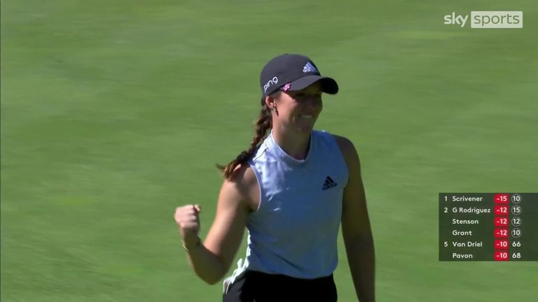Linn Grant produced a stunning eagle par-five 11th to help her take a two-shot lead into the final round of the Scandinavian Mixed in Sweden
