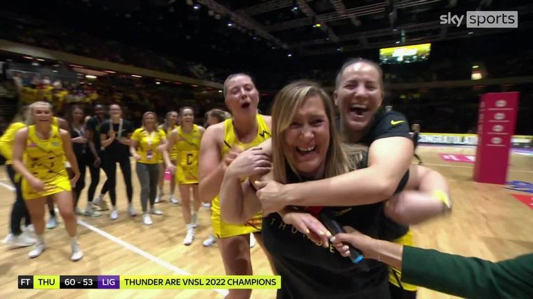 Listen to the reflections of Manchester Thunder's director of netball Karen Greig