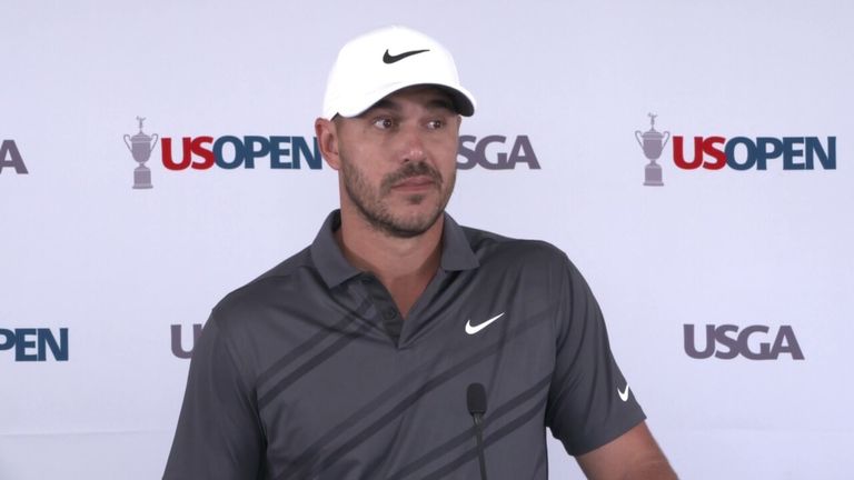 Brooks Koepka became frustrated at the line of questioning he faced during his US Open press conference, saying journalists were 'throwing a dark cloud' over the competition