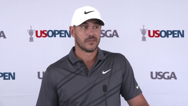 Brooks Koepka became frustrated at the line of questioning he faced during his US Open press conference, saying that journalists are 'throwing a dark cloud' over the competition